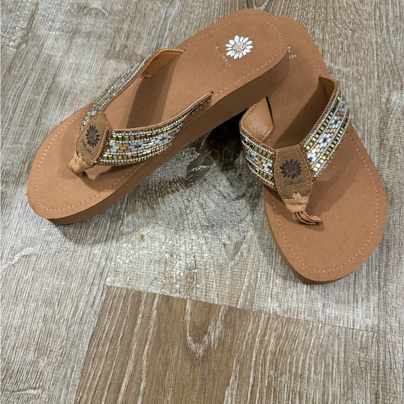 Yellow Box Jabiru flip flops NEW - Picture 7 of 7